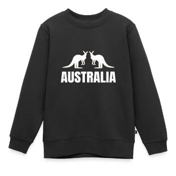 Australie - Sweat Premium enfant bio - noir - Devant - AI Model Kid Female (0cm)