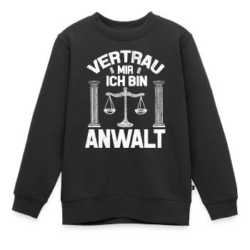 Anwalt - Kinder Premium Organic Sweatshirt - Schwarz - Vorne - AI Model Kid Female (0cm)