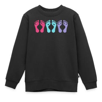 Fußpflege Chiropodie Lustige Füße Geschenk - Kinder Premium Organic Sweatshirt - Schwarz - Vorne - AI Model Kid Female (0cm)