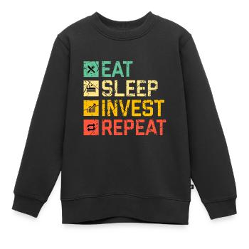 Finanzen - Kinder Premium Organic Sweatshirt - Schwarz - Vorne - AI Model Kid Female (0cm)