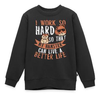 Hamster - Kinder Premium Organic Sweatshirt - Schwarz - Vorne - AI Model Kid Female (0cm)