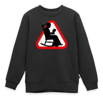 Attention Grandma - Kinder Premium Organic Sweatshirt - Schwarz - Vorne - AI Model Kid Female (0cm)