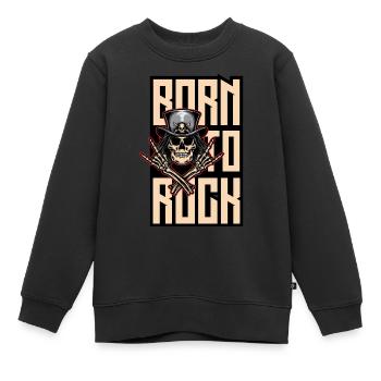 Old Punks Never Die - Born To Rock- Stay Punk - Kinder Premium Organic Sweatshirt - Schwarz - Vorne - AI Model Kid Female (0cm)