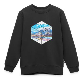 Salzbourg est connue pour ses Mozartkugeln - Sweat Premium enfant bio - noir - Devant - AI Model Kid Female (0cm)