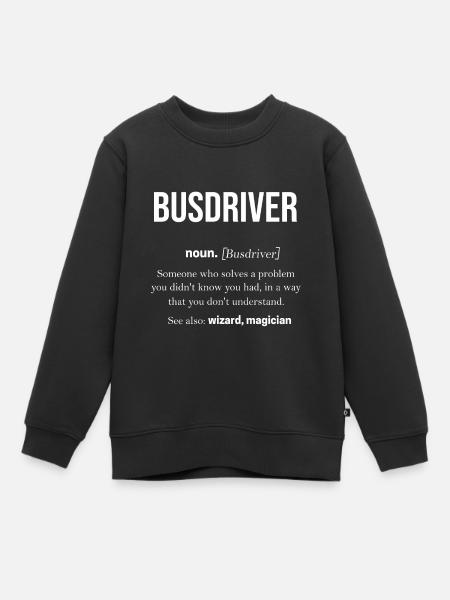 Bus - Kinder Premium Organic Sweatshirt - Schwarz