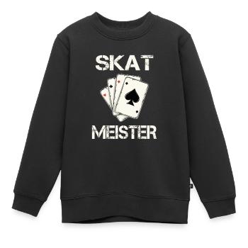 Cadeau de joueur de Skat Master Skat - Sweat Premium enfant bio - noir - Devant - AI Model Kid Female (0cm)
