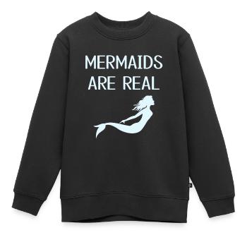 Meerjungfrauen - Kinder Premium Organic Sweatshirt - Schwarz - Vorne - AI Model Kid Female (0cm)