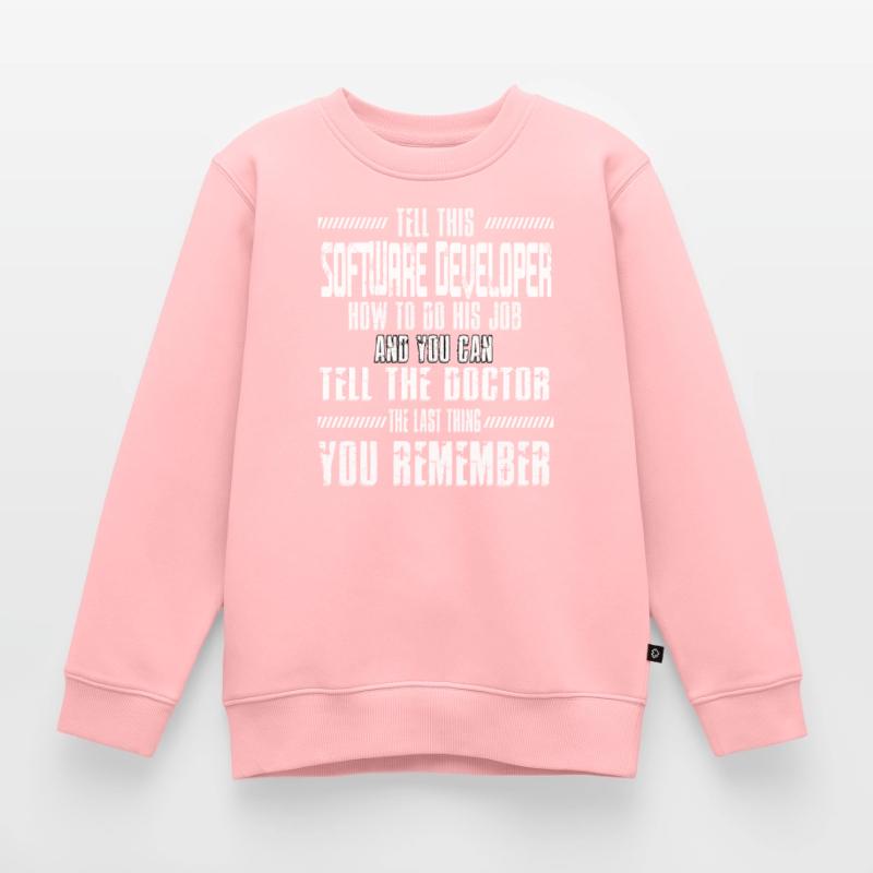 Computer Software Developer Code Programming Kids Premium Organic Sweatshirt