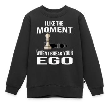Joueur d’échecs Échiquier Échiquier Roque Échecs - Sweat Premium enfant bio - noir - Devant - AI Model Kid Female (0cm)