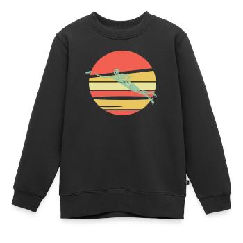 Ultimate Frisbee - Kids Premium Organic Sweatshirt - black - Front - AI Model Kid Female (0cm)