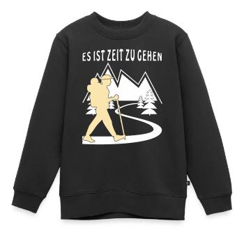 PILGER ES IST ZEIT ZU GEHEN - Kinder Premium Organic Sweatshirt - Schwarz - Vorne - AI Model Kid Female (0cm)