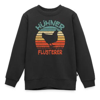 Hühner Flüsterer Huhn Hühnerstall bauernhof - Kinder Premium Organic Sweatshirt - Schwarz - Vorne - AI Model Kid Female (0cm)