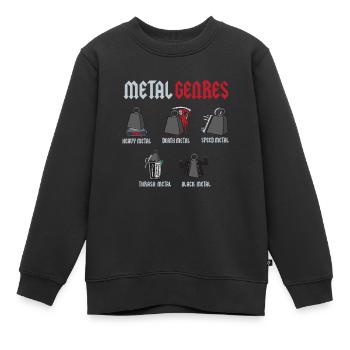 Metal Genres Rockmusik Rock Hardrock - Sweat Premium enfant bio - noir - Devant - AI Model Kid Female (0cm)
