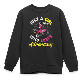 Astronomie Mädchen - Kinder Premium Organic Sweatshirt - Schwarz - Vorne - AI Model Kid Female (0cm)