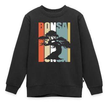 Bonsaibaum Gärtner Japan Wachstum Bonsai - Kinder Premium Organic Sweatshirt - Schwarz - Vorne - AI Model Kid Female (0cm)