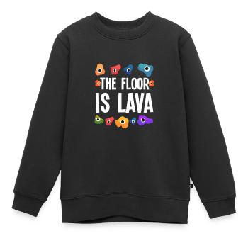 Bergsteiger Sportklettern Kletterhalle Boulderer - Kinder Premium Organic Sweatshirt - Schwarz - Vorne - AI Model Kid Female (0cm)