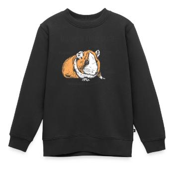 Meerschweinchen Hamster Haarige Kartoffel Niedlich - Kinder Premium Organic Sweatshirt - Schwarz - Vorne - AI Model Kid Female (0cm)