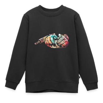 Bäcker Backen - Kinder Premium Organic Sweatshirt - Schwarz - Vorne - AI Model Kid Female (0cm)
