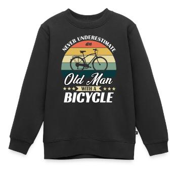 Fahrradfahrer Fahrrad Radsport Fahrradfahren - Kinder Premium Organic Sweatshirt - Schwarz - Vorne - AI Model Kid Female (0cm)