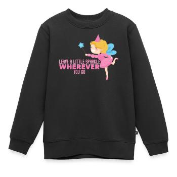 Conte de fées elfe - Sweat Premium enfant bio - noir - Devant - AI Model Kid Female (0cm)