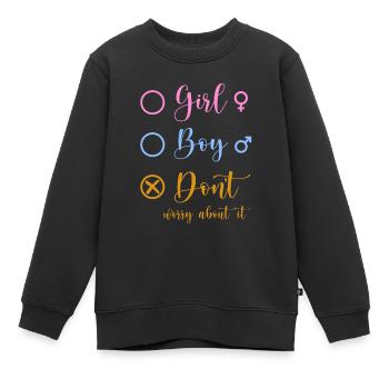 Gender Keeper Gender Reveal Party - Kinder Premium Organic Sweatshirt - Schwarz - Vorne - AI Model Kid Female (0cm)