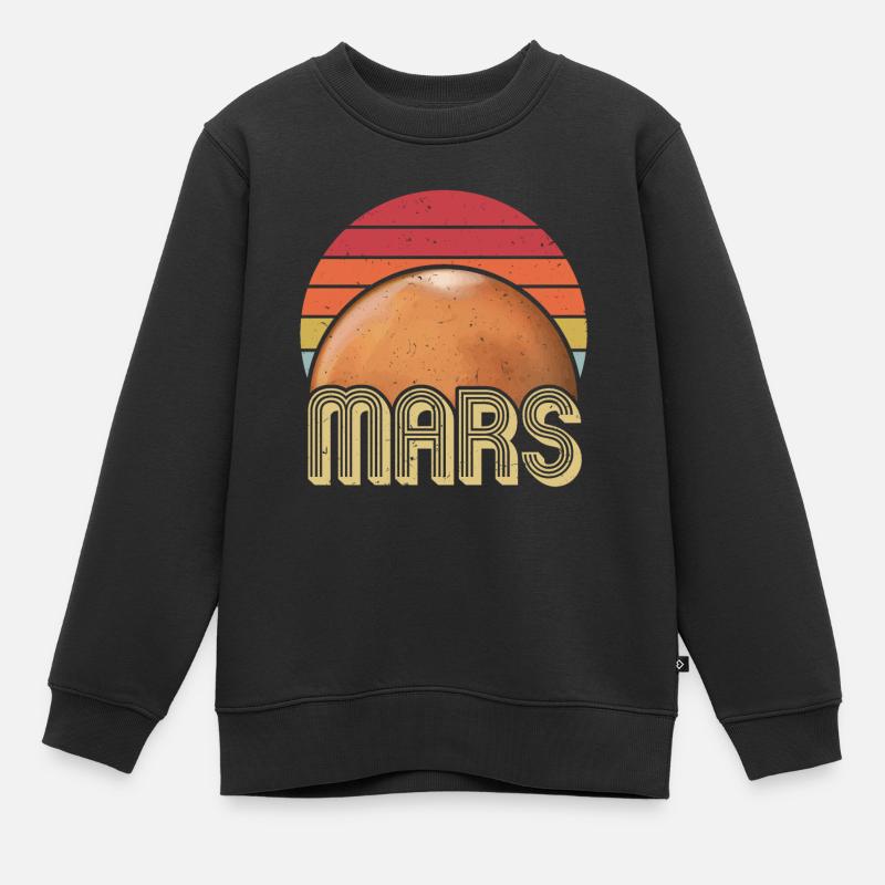 Mars - Kinder Premium Organic Sweatshirt - Schwarz