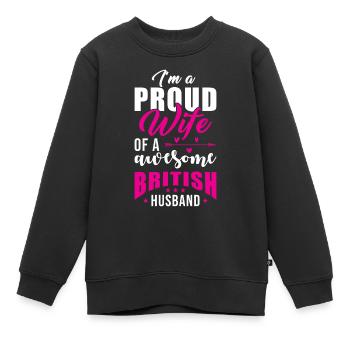 Englischer Ehemann England Ehemann - Kinder Premium Organic Sweatshirt - Schwarz - Vorne - AI Model Kid Female (0cm)