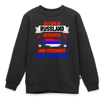 Russland Russisch Geschenkidee - Kinder Premium Organic Sweatshirt - Schwarz - Vorne - AI Model Kid Female (0cm)