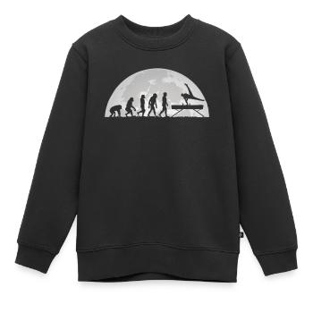 Gymnastics Gymnastics Evolution Moon Turner Gymnast - Kids Premium Organic Sweatshirt - black - Front - AI Model Kid Female (0cm)