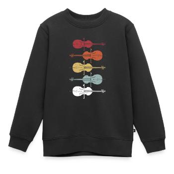 Kontrabass - Kinder Premium Organic Sweatshirt - Schwarz - Vorne - AI Model Kid Female (0cm)