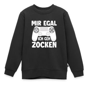 Zocken - Kinder Premium Organic Sweatshirt - Schwarz - Vorne - AI Model Kid Female (0cm)