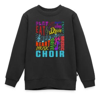 Chormusik Chor Chor Musik Dirigent Geschenk - Kinder Premium Organic Sweatshirt - Schwarz - Vorne - AI Model Kid Female (0cm)