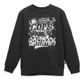 Tous les flics sont des bâtards - Sweat Premium enfant bio - noir - Devant - AI Model Kid Female (0cm)