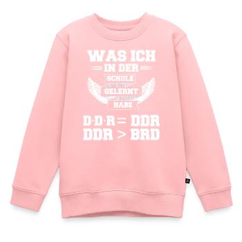 DDR Ostdeutschland im Osten Ossi - Kinder Premium Organic Sweatshirt - Rosa - Vorne - AI Model Kid Female (0cm)