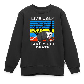 Opossum - Kinder Premium Organic Sweatshirt - Schwarz - Vorne - AI Model Kid Female (0cm)