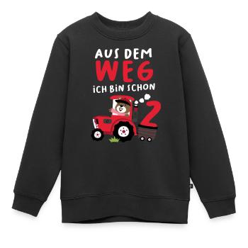 2. Geburtstag Junge Traktor Ich bin schon 2 Jahre - Kinder Premium Organic Sweatshirt - Schwarz - Vorne - AI Model Kid Female (0cm)