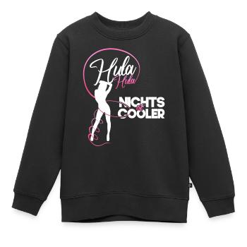 Hula rien n’est cool sport alimentation hoop cadeau - Sweat Premium enfant bio - noir - Devant - AI Model Kid Female (0cm)