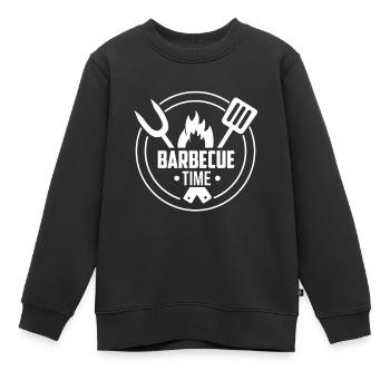 BBQ Time - Kinder Premium Organic Sweatshirt - Schwarz - Vorne - AI Model Kid Female (0cm)