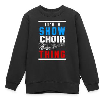 Show Chor Chor Chor Musik Dirigent Clef Gift - Kinder Premium Organic Sweatshirt - Schwarz - Vorne - AI Model Kid Female (0cm)