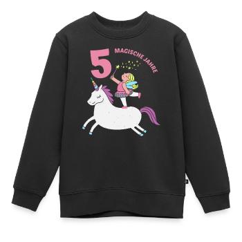 5. Geburtstag Mädchen Ich Bin Schon 5 Jahre - Kinder Premium Organic Sweatshirt - Schwarz - Vorne - AI Model Kid Female (0cm)
