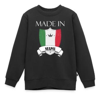 Made in Neapel - Kinder Premium Organic Sweatshirt - Schwarz - Vorne - AI Model Kid Female (0cm)