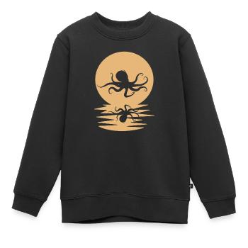 Oktopus - Kinder Premium Organic Sweatshirt - Schwarz - Vorne - AI Model Kid Female (0cm)