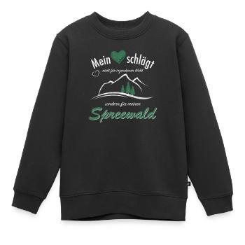 Spreewald Brandenburg Wald Wandern Geschenkidee - Kinder Premium Organic Sweatshirt - Schwarz - Vorne - AI Model Kid Female (0cm)