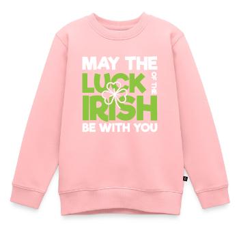 Irlande - Sweat Premium enfant bio - rose - Devant - AI Model Kid Female (0cm)