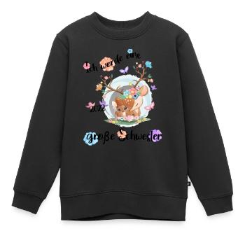 Offspring Announce I will be big sister 2022 - Kids Premium Organic Sweatshirt - black - Front - AI Model Kid Female (0cm)