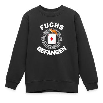 Doppelkopf Schafkopf Kartenspiel Stammtisch Fuchs - Kinder Premium Organic Sweatshirt - Schwarz - Vorne - AI Model Kid Female (0cm)