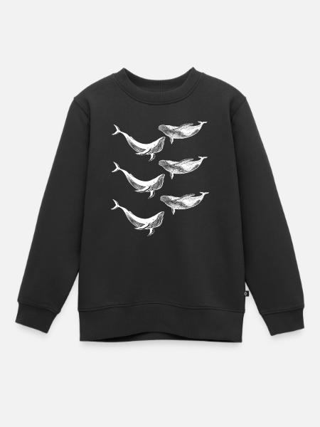 Wale - Kinder Premium Organic Sweatshirt - Schwarz