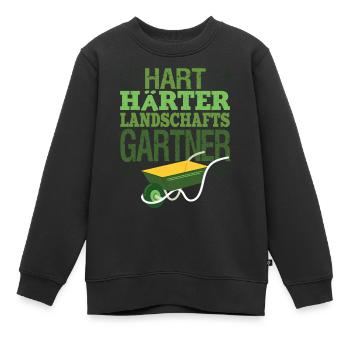 Hart Härter Landschaftsgärtner Gartenarbeit Spruch - Kinder Premium Organic Sweatshirt - Schwarz - Vorne - AI Model Kid Female (0cm)