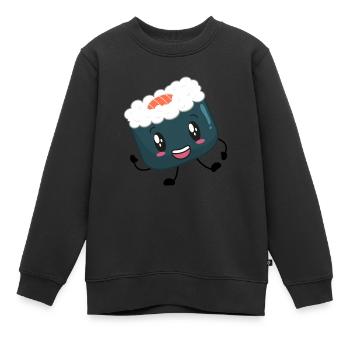 Sushi - Kinder Premium Organic Sweatshirt - Schwarz - Vorne - AI Model Kid Female (0cm)