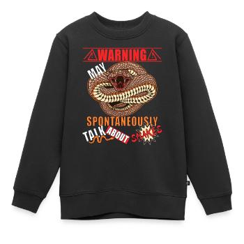 Serpents, serpents, serpents, serpents, - Sweat Premium enfant bio - noir - Devant - AI Model Kid Female (0cm)